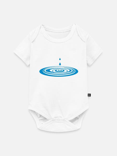 Tropfen in das Wasser_g1 - Baby Premium Kurzarmbody - Weiß