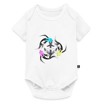 Maritime fish anchor seafaring fantasy carp - Baby Premium short-sleeve bodysuit - white - Front