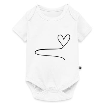 Heart Swing Line - Baby Premium short-sleeve bodysuit - white - Front