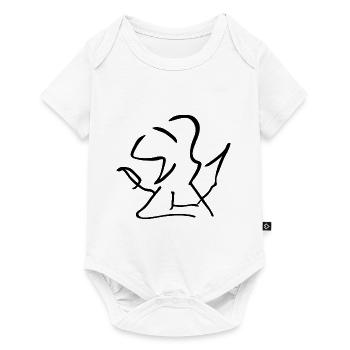 Angel Symbol with Wing Cartoon Drawing Style - Baby Premium short-sleeve bodysuit - white - Front