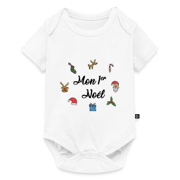 Mon premier Noël - Body à manches courtes Premium Bébé - blanc - Devant