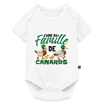 J'Aime Ma Famille De Canards - Body à manches courtes Premium Bébé - blanc - Devant