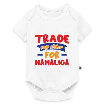 Échangez ma sœur contre Mamaliga - Body à manches courtes Premium Bébé - blanc - Devant