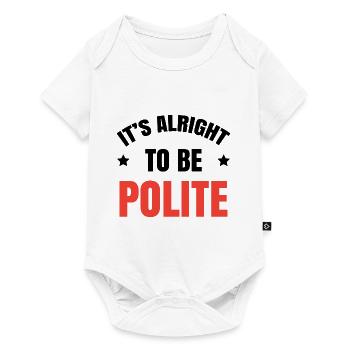 C’est bien d’être poli | Journée de l’unité - Body à manches courtes Premium Bébé - blanc - Devant