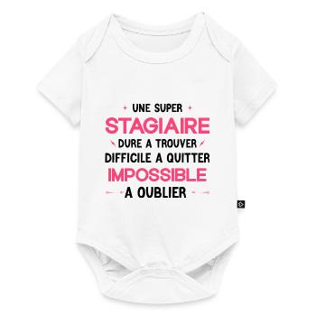 Super Stagiaire - Cadeau de Depart - Body à manches courtes Premium Bébé - blanc - Devant