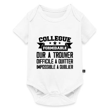 Kollege grandios schwer zu finden - Baby Premium Kurzarmbody - Weiß - Vorne