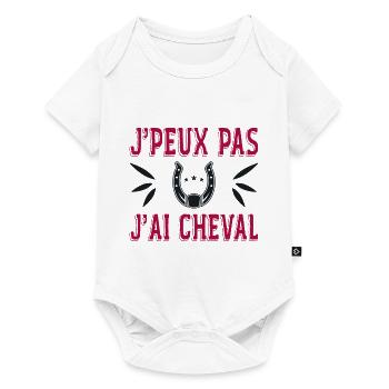 J'peux Pas J'ai Cheval - Body à manches courtes Premium Bébé - blanc - Devant