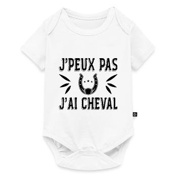 J'peux Pas J'ai Cheval - Body à manches courtes Premium Bébé - blanc - Devant