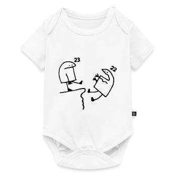 23 ans Idée Cadeau Humour Anniversaire 23 ans - Body à manches courtes Premium Bébé - blanc - Devant