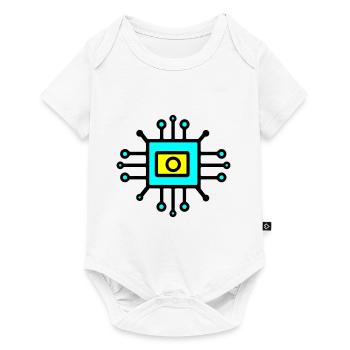Chip Digital Computer Sensor - Baby Premium Kurzarmbody - Weiß - Vorne