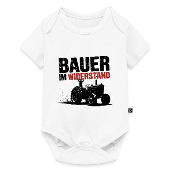 Landwirte im Widerstand - Bauern Protest bei Demo - Baby Premium Kurzarmbody - Weiß - Vorne