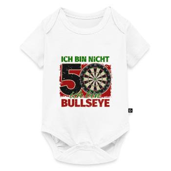 Ich bin nicht 50 ich bin Bullseye Geburtstag Dart - Baby Premium Kurzarmbody - Weiß - Vorne