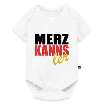 Merz kanns - Kanzler - Kanzlerkandidat - Baby Premium Kurzarmbody - Weiß - Vorne