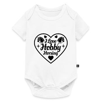 I Love Hobby Horsing - Herz - Hobby - Baby Premium Kurzarmbody - Weiß - Vorne