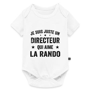 Fier d’être Directeur et Passionné de Randonnée - Body à manches courtes Premium Bébé - blanc - Devant