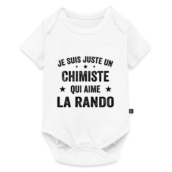 Fier d’être Chimiste et Passionné de Randonnée - Body à manches courtes Premium Bébé - blanc - Devant