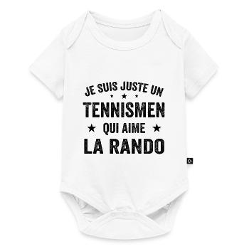 Fier d’être Tennismen et Passionné de Randonnée - Body à manches courtes Premium Bébé - blanc - Devant