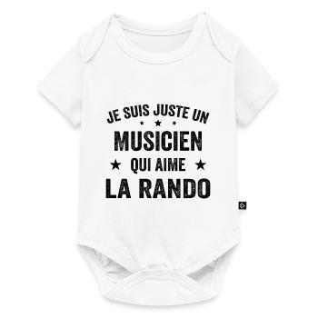 Fier d’être Musicien et Passionné de Randonnée - Body à manches courtes Premium Bébé - blanc - Devant