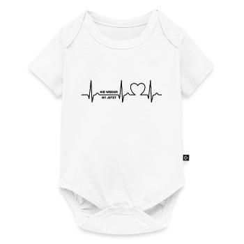 Nie wieder ist jetzt Gegen Rechts gegen Hetze EKG - Baby Premium Kurzarmbody - Weiß - Vorne