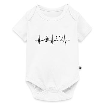 Scorpio - Poison Stinger - Pulse - Heart Curve - ECG - Baby Premium short-sleeve bodysuit - white - Front