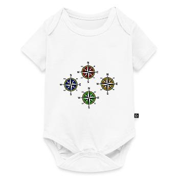 Boussole Nautique Windrose - Body à manches courtes Premium Bébé - blanc - Devant