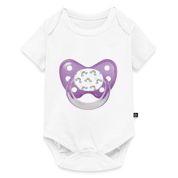Masque sucette - Body à manches courtes Premium Bébé - blanc - Devant