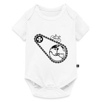 Vélo Câble De Roue De Course Deux Roue - Body à manches courtes Premium Bébé - blanc - Devant