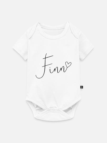 Finn Name Vorname Namenstag - Baby Premium Kurzarmbody - Weiß