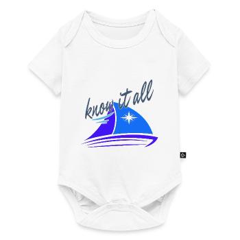 know it all sailboat white shirt - Baby Premium short-sleeve bodysuit - white - Front
