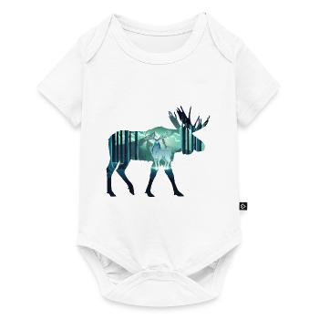 Moose - Baby Premium short-sleeve bodysuit - white - Front
