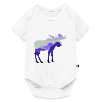 Moose - Baby Premium short-sleeve bodysuit - white - Front