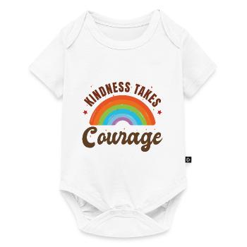 Kindess fasst Mut | Tag der Einheit | Anti-Mobbing - Baby Premium Kurzarmbody - Weiß - Vorne