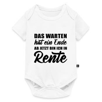Das Warten hat ein Ende ab jetzt bin ich in Rente - Baby Premium Kurzarmbody - Weiß - Vorne