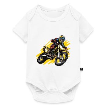 Motocross Bike Sport - Body à manches courtes Premium Bébé - blanc - Devant