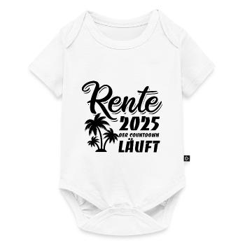 Rente 2025 der Countdown läuft Palmen - Baby Premium Kurzarmbody - Weiß - Vorne