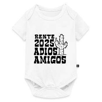 Rente 2025 Adios Amigos Ruhestand - Pension - Baby Premium Kurzarmbody - Weiß - Vorne