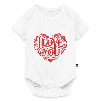 I love You - Valentine' Day - Love - Gift - Baby Premium short-sleeve bodysuit - white - Front
