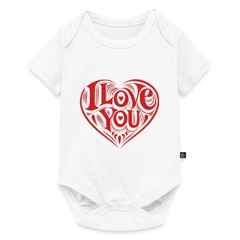 I love You - Valentine' Day - Liebe - Geschenk - Baby Premium Kurzarmbody - Weiß - Vorne
