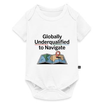 Globally Underqualified Navigation GIS Humor - Baby Premium short-sleeve bodysuit - white - Front