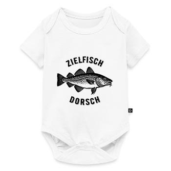 Zielfisch Dorsch - Fisch - Angler Geschenk - Baby Premium Kurzarmbody - Weiß - Vorne