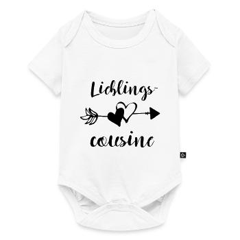 Cousine préférée cousine favorite rengaine - Body à manches courtes Premium Bébé - blanc - Devant