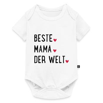 Beste Mama der Welt - Baby Premium Kurzarmbody - Weiß - Vorne