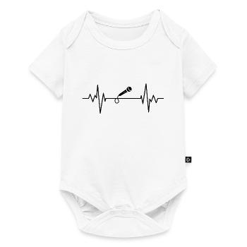 micro heartbeat. singer singer t-shirt - Baby Premium short-sleeve bodysuit - white - Front
