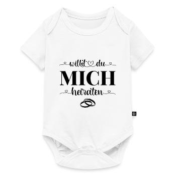 Willst Du mich heiraten - Baby Premium Kurzarmbody - Weiß - Vorne