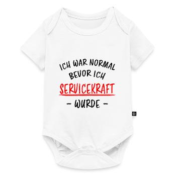 Servicekraft Dienstleistung Lustig Spruch Geschenk - Baby Premium Kurzarmbody - Weiß - Vorne