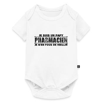 Je Suis Un Papy Pharmacien cadeau pour mon papy - Body à manches courtes Premium Bébé - blanc - Devant