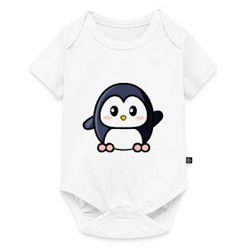 Mignon pingouin agitant - Body à manches courtes Premium Bébé - blanc - Devant