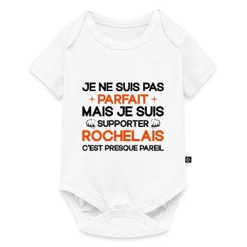 Supporter Rochelais Cadeau Rugby La Rochelle - Body à manches courtes Premium Bébé - blanc - Devant