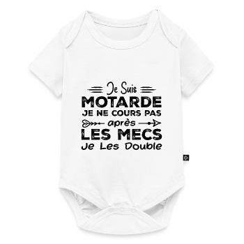 Je Suis Motarde - Humour Cadeau Motarde - Body à manches courtes Premium Bébé - blanc - Devant