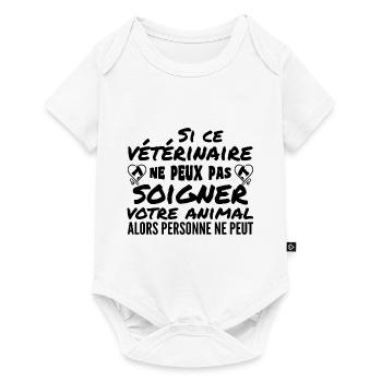 Vétérinaire Cadeau Humour - Body à manches courtes Premium Bébé - blanc - Devant